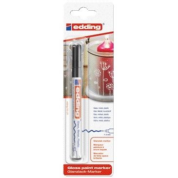 Edding - Paintmarker à l'huile 751 1-2mm noir blister de 1 pièce