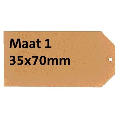 Quantore - Etikettenkarton Nr. 1 200gr 35x70mm Gämse 1000 Stück