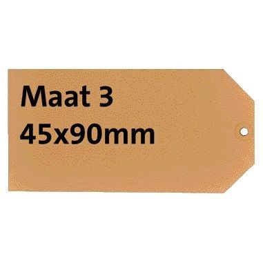 HF2 -  Label karton nr 3 200gr 45x90mm chamois 1000st