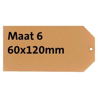 HF2 - Etiquette carton n°. 6 chamois 200gr 60x120mm 1000 pièces