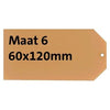 HF2 -  Label karton nr 6 200gr 60x120mm chamois 1000 stuks