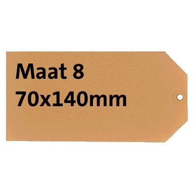 HF2 -  Label karton nr 8 200gr 70x140mm chamois 1000 stuks
