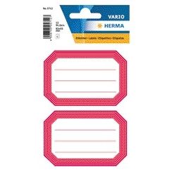 HERMA -  Etiket  5712 82x55mm schrift rode rand 12st