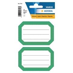 HERMA - Etiquette 5716 82x55mm écriture bord vert 12 pièces