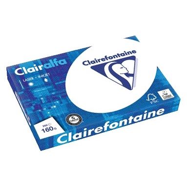 Clairefontaine - Kopierpapier Clairalfa A3 160gr weiß 250 Blatt | 4 Stück