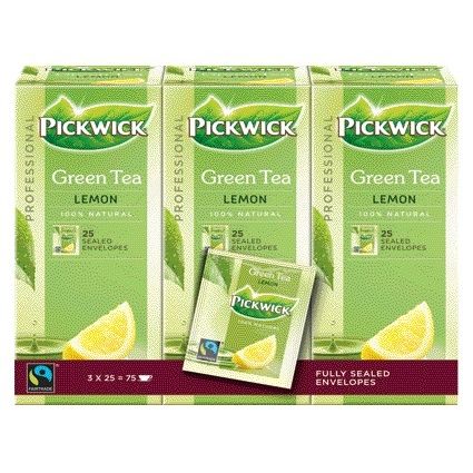 Pickwick - Thé commerce équitable citron vert 25x1.5gr | 3 pièces