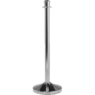 Securit - Poteau de barrière 100cm avec socle chromé