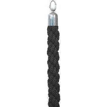 Securit - Cordon barrière 150cm noir avec bouton chromé