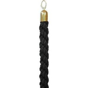 Securit - Absperrschnur 150cm schwarz mit goldfarbenem Knopf