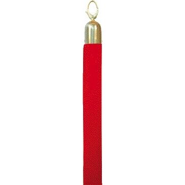 Securit - Cordon barrière 150cm rouge avec bouton doré