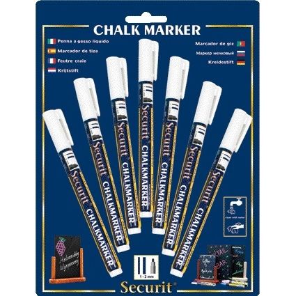 Securit -  Krijtstift sma-100 rond 1-2mm wit