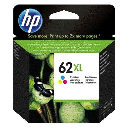 HP -  62XL originele high-capacity drie-kleuren inktcartridge | 60 stuks