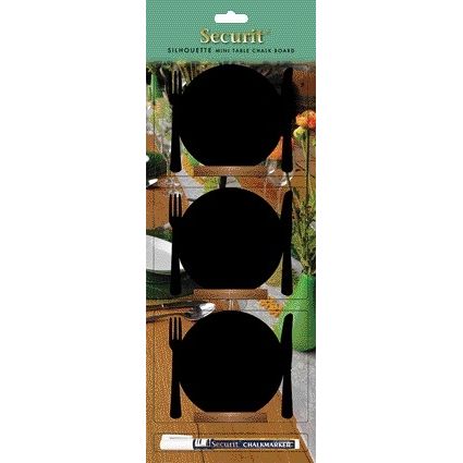 Securit - Kreidetafel 100x120mm Holzsockel 3 Stück