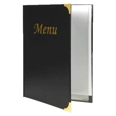 Securit -  Menukaart a4 4 x 2 tassen zwart | 10 stuks