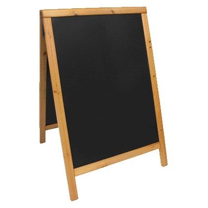 Securit -  Stoepbord 550x850x30mm teak hout
