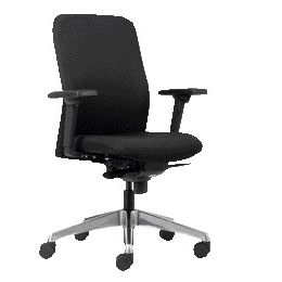 Euroseats - Sièges de chaise de bureau Milano synchrone noir