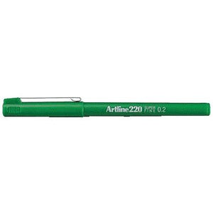 Artline - Fineliner 220 rond super fin vert | 12 pièces