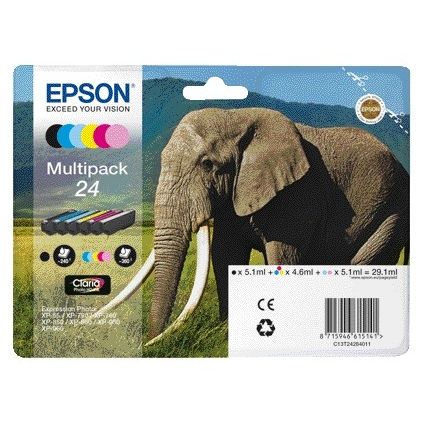 Epson -  Elephant Multipack 6-colours 24 Claria Photo HD Ink
