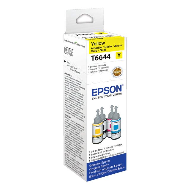 Epson - Tintenflasche T664, 6.500 Seiten, OEM C13T664440, Geel