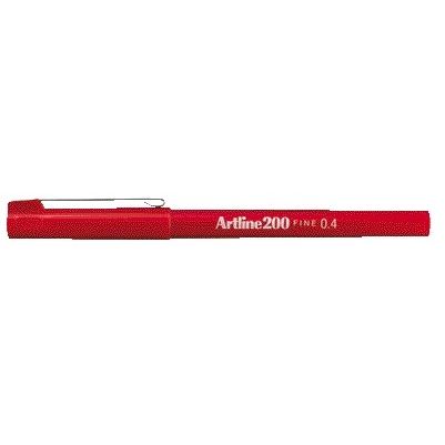 Artline - Fineliner 200 rond fin rouge