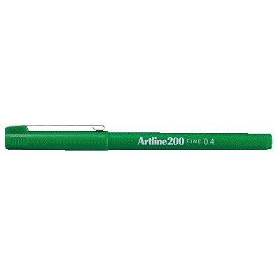 Artline - Fineliner 200 rond fin vert | 12 pièces