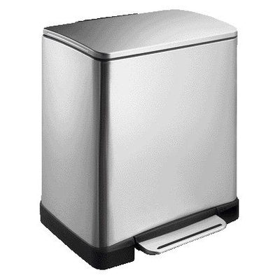 EKO - Poubelle à pédale E-Cube 9+10 litres inox