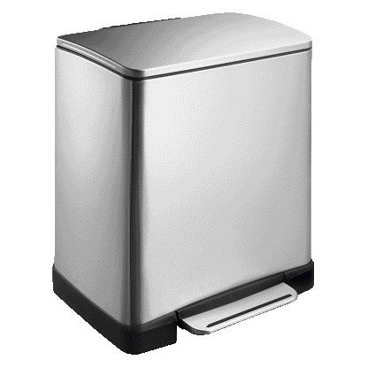 EKO - Poubelle à pédale E-Cube 9+10 litres inox