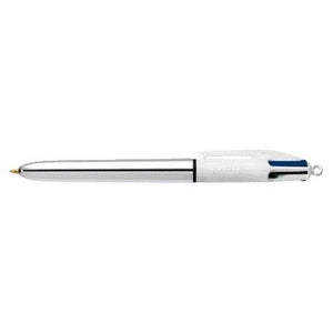 BIC -  Balpen  4kleuren shine m zilver