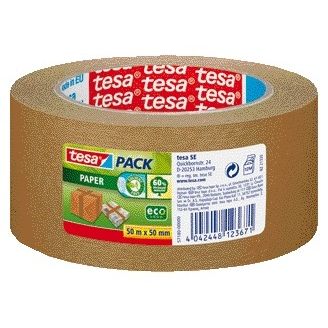 Tesa - Pack d'emballage® papier ecoLogo® 50mx50mm marron | 6 pièces