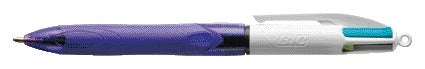 Bic - Kugelschreiber 4 Farben Grip Fashion Medium Lila | 12 Stück