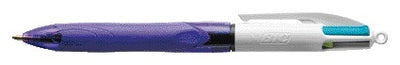 Bic - Kugelschreiber 4 Farben Grip Fashion Medium Lila | 12 Stück