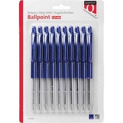 Quantore -  Balpen drukknop blauw | 12 stuks