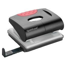 Quantore - Base perforatrice 2 trous 20 feuilles noir