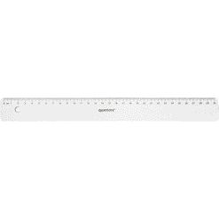Quantore - Règle 30cm plastique transparent | 10 pièces