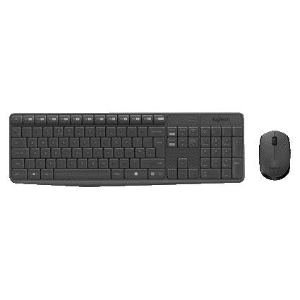 Logitech -  Toetsenbord- en muisset MK235 draadloos QWERTY zwart