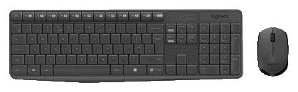 Logitech - Clavier MK235 Qwerty + souris noir