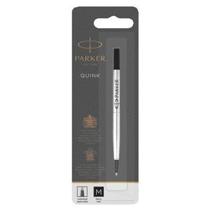 Parker -  Rollerpenvulling  quink m blister zwart