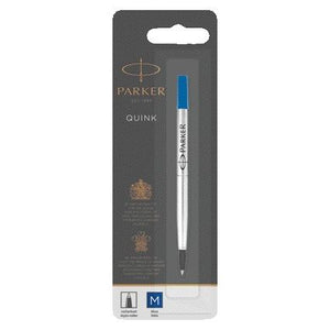 Parker -  Rollerpenvulling  quink m blister blauw
