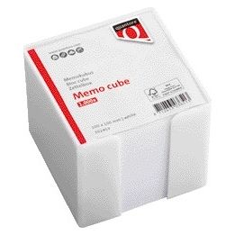 Quantore - Cube mémo 10x10x9cm blanc avec 900 feuilles