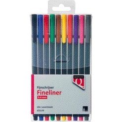 Quantore - Fineliner sortierter Blister mit 10 Stück