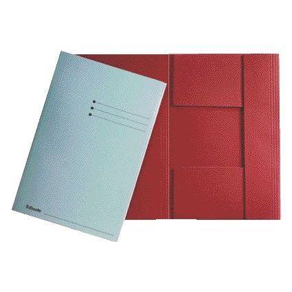 Esselte - Dossier folio 3 rabats manille 275gr rouge
