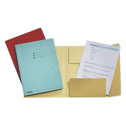 Esselte - Dossier A4 3 rabats manille 275gr bleu | 50 pièces