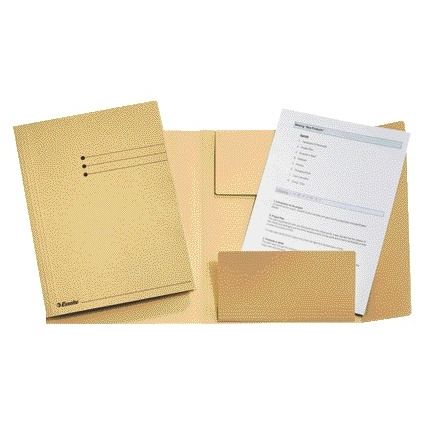 Esselte - Aktenordner A4 3 Klappen Manila 275gr Beige