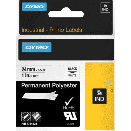 Dymo - Labele rhino polyester industriel 24mm wt