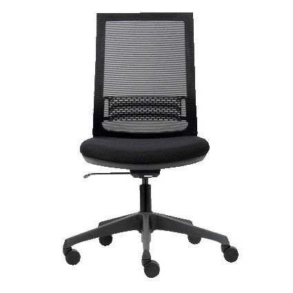 Euroseats - Sièges de chaise de bureau Canillo dossier tendu en filet noir