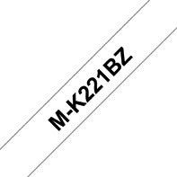 Brother - Labele P-touch TZe-K221 non laminé 9mm noir sur blanc | 20 pièces