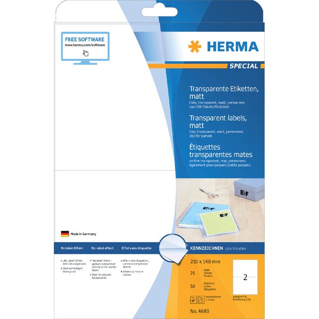 Herma - Herma 4683 Label 210x148mm Mat 50st