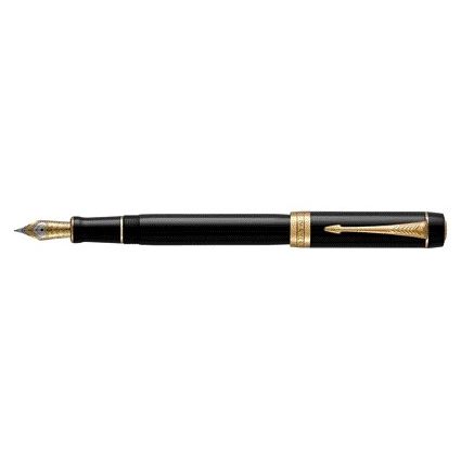 Parker - Stylo plume Duofold Classic noir 18k GT moyen