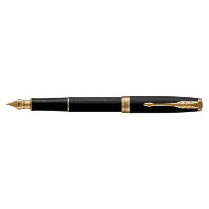 Parker - Stylo plume Sonnet laque noir mat GT medium