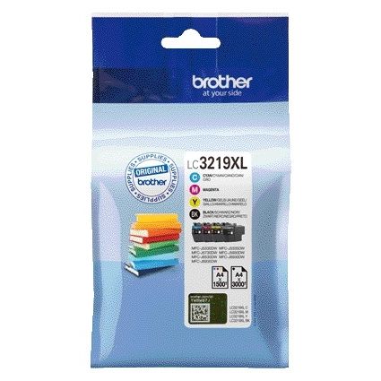 Brother - Cartouche d'encre LC-3219XL noire + 3 couleurs